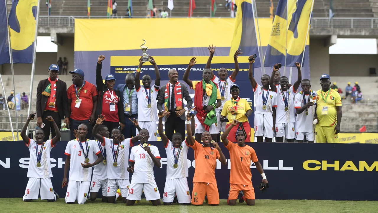 Launch of the African Schools Football Programme in Maputo, Mozambique by Dr. Patrice Motsepe.