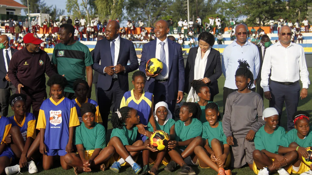 Launch of the African Schools Football Programme in Maputo, Mozambique by Dr. Patrice Motsepe.